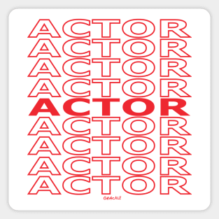 Actor Repeating Text (Red Version) Sticker